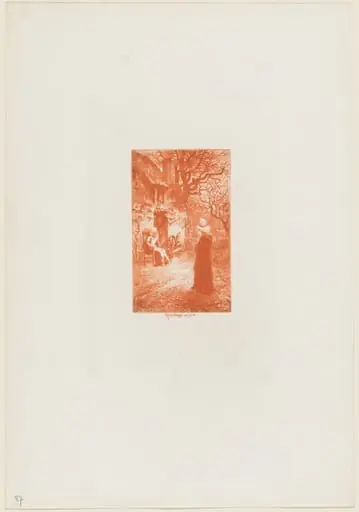 Elle venait lentement..., by Félix-Hilaire Buhot
