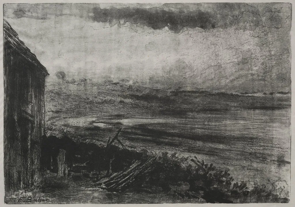 Fisherman's thatched cottage, by Félix-Hilaire Buhot, 1895