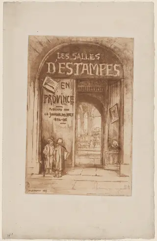 Frontispiece for "Les Salles d'Estampes", by Félix-Hilaire Buhot, 1887