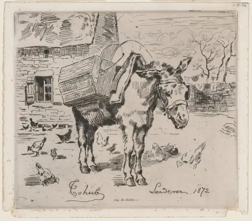 L'Anesse Marie-Jeanne, by Félix-Hilaire Buhot