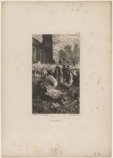 L'Enterrement, by Félix-Hilaire Buhot