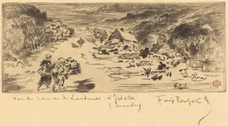 L'Entrée de Landemer (Hague), by Félix-Hilaire Buhot, 1873