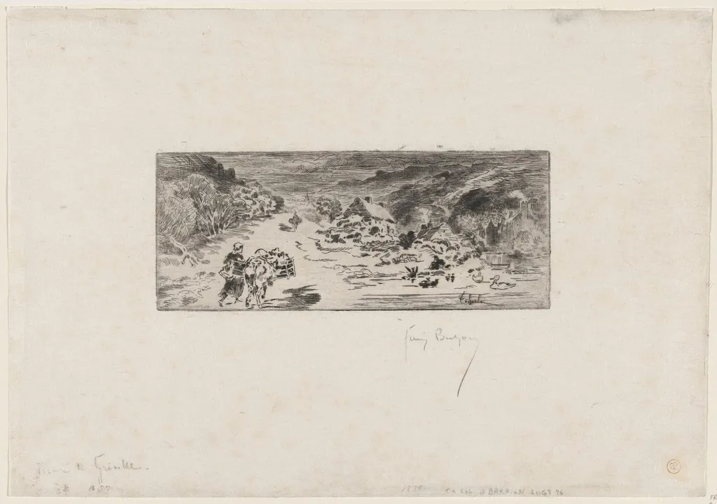 L'Entrée de Landemere (The Hague), by Félix-Hilaire Buhot, ink, 1872