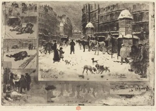 L'Hiver à Paris (Winter in Paris), by Félix-Hilaire Buhot