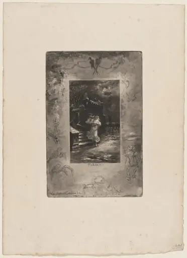 La Blanche Caroline, by Félix-Hilaire Buhot