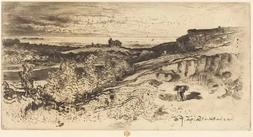 La Chapelle Saint-Michel à l'Estre, by Félix-Hilaire Buhot