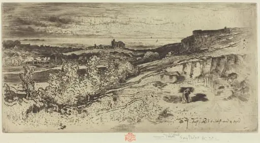 La Chapelle Saint-Michel à l'Estre (The Chapel Saint-Michel at l'Estre), by Félix-Hilaire Buhot