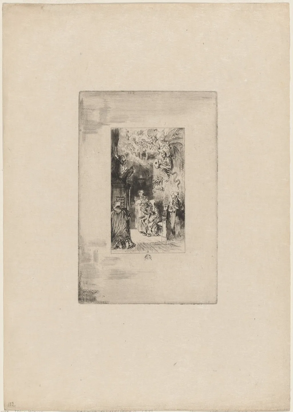 Le Curé de Cucugnan, by Félix-Hilaire Buhot, ink, 1879