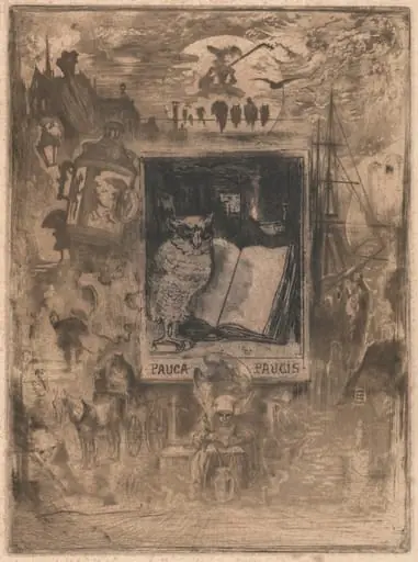 Le Hibou (The Owl), by Félix-Hilaire Buhot