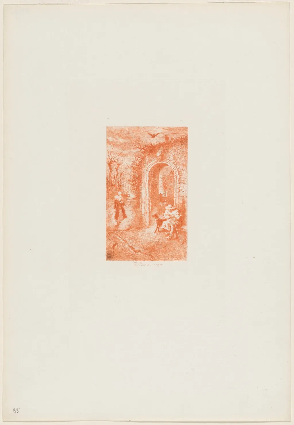 Le Patre, by Félix-Hilaire Buhot, ink, 1873