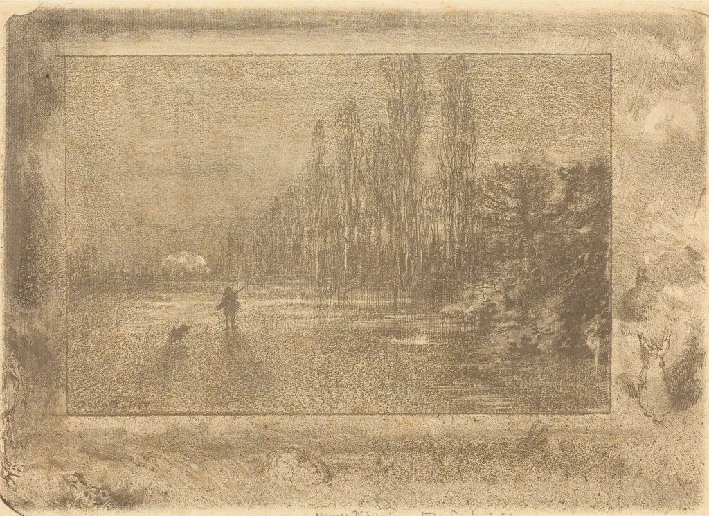 Le Petit Chasseur (Little Hunter), by Félix-Hilaire Buhot, ink, 1892