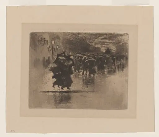 Le Petite Enterrement  (The Burial -- Small Plate), by Félix-Hilaire Buhot