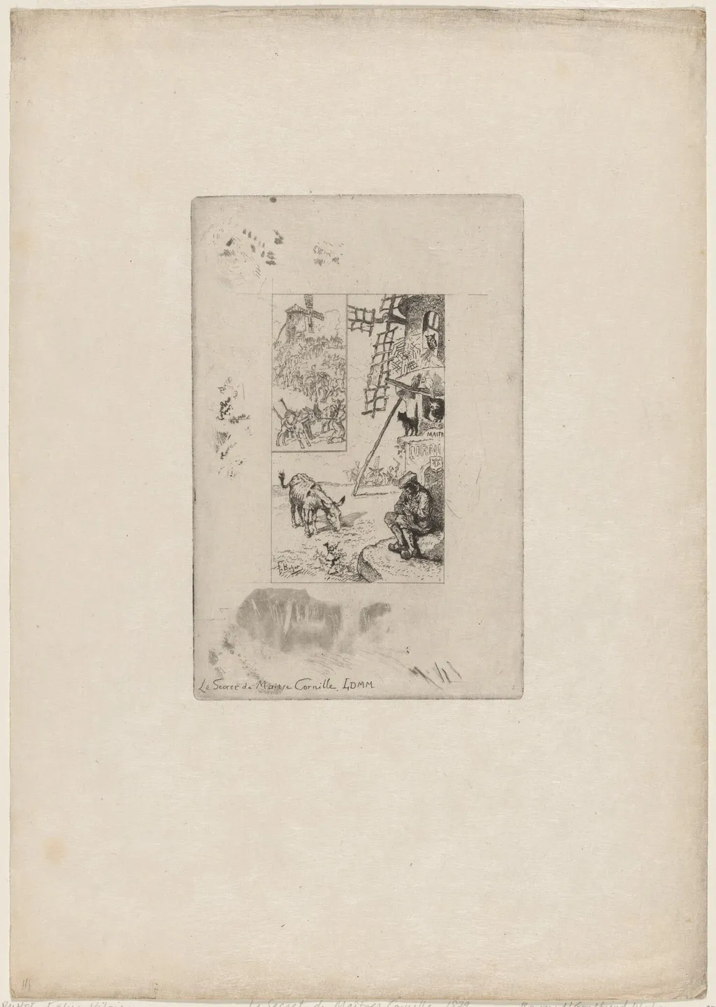 Le Secret du Maîtres Cornille, by Félix-Hilaire Buhot, ink, 1879