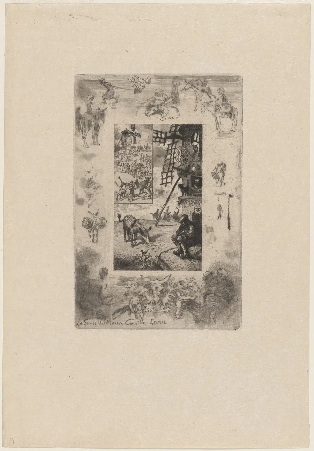 Le Secret du Maîtres Cornille, by Félix-Hilaire Buhot, ink, 1879