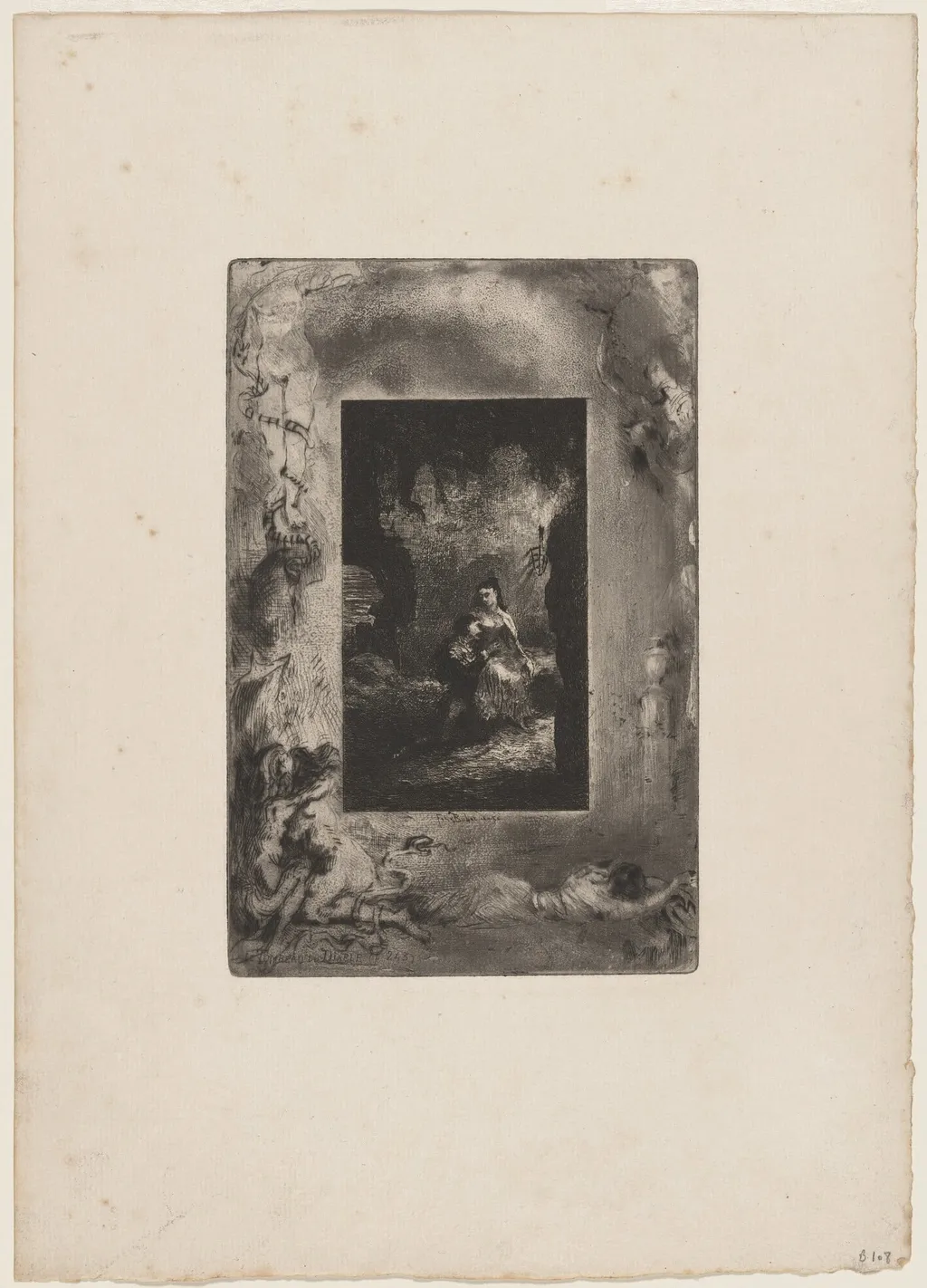 Le Tombeau du Diable, by Félix-Hilaire Buhot, ink, 1874