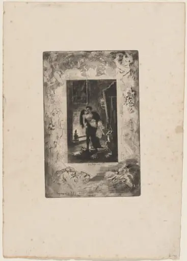 Les Adieux, by Félix-Hilaire Buhot
