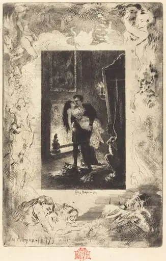 Les Adieux (The Parting), by Félix-Hilaire Buhot