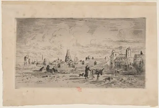 Les Anes de Saint-Medard, by Félix-Hilaire Buhot