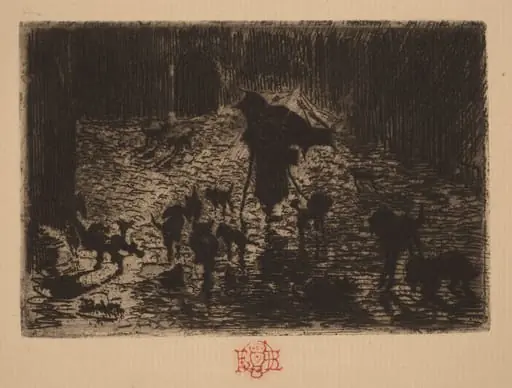 Les Noctambules (The Night Prowlers), by Félix-Hilaire Buhot