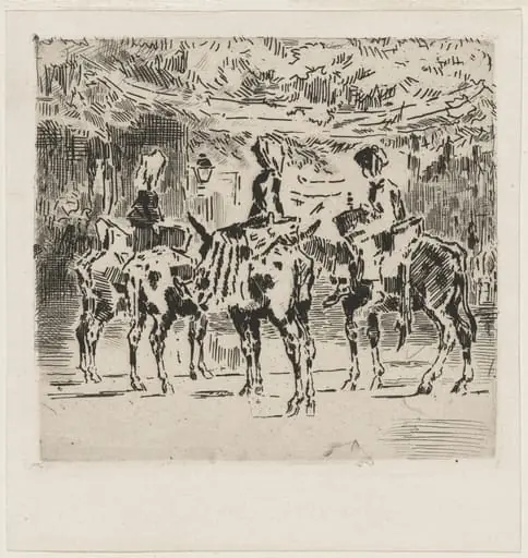 Les Petits Anes de Luchon, by Félix-Hilaire Buhot