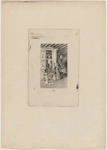 Les Vieux, by Félix-Hilaire Buhot