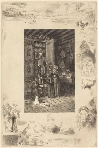 Les Vieux (The Elders), by Félix-Hilaire Buhot