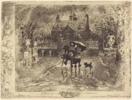 Les Voisins de Campagne (Country Neighbors), by Félix-Hilaire Buhot