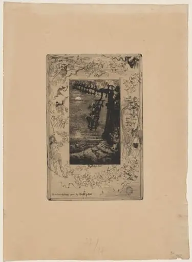 On allume des cierges..., by Félix-Hilaire Buhot