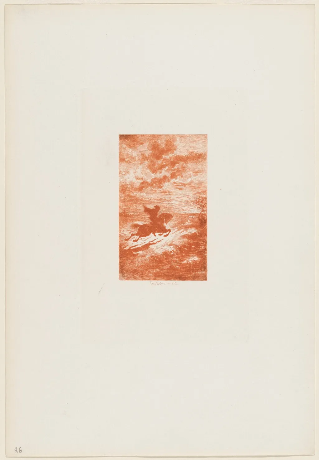 Road to Perdition, by Félix-Hilaire Buhot, ink, 1873