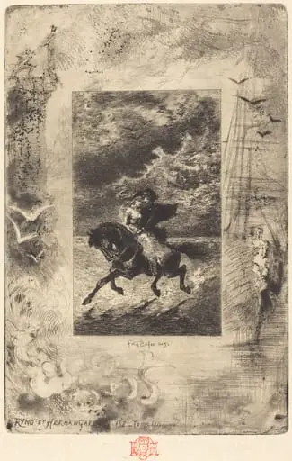 Ryno et Hermangarde, by Félix-Hilaire Buhot