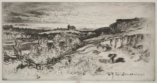 The Chapel Saint-Michel at l'Estre, by Félix-Hilaire Buhot