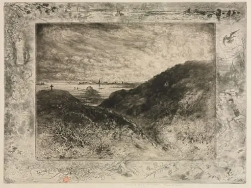The Cliff: Bay of Saint-Malo, by Félix-Hilaire Buhot