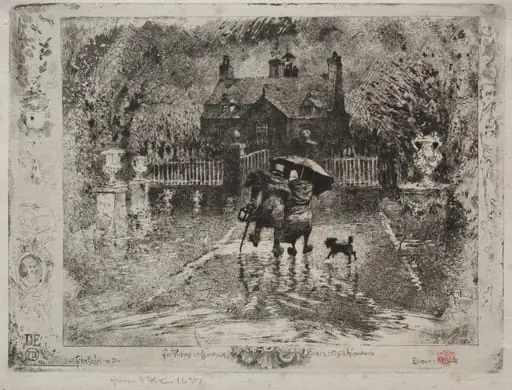 The Country Neighbors, by Félix-Hilaire Buhot
