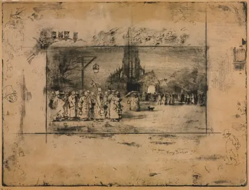 The Midnight Mass, by Félix-Hilaire Buhot