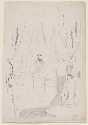 The Salon, by Félix-Hilaire Buhot