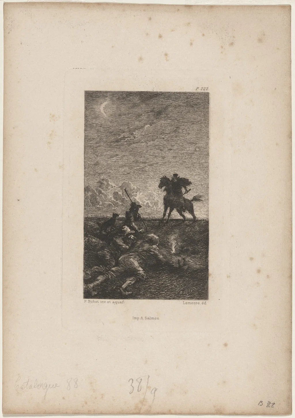 Thomas Le Hardouaye, by Félix-Hilaire Buhot, ink, 1873