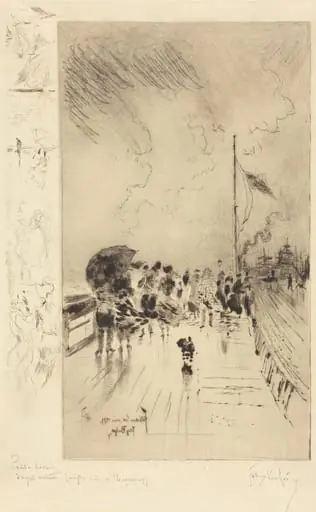 Une Jetée en Angleterre (A Pier in England), by Félix-Hilaire Buhot
