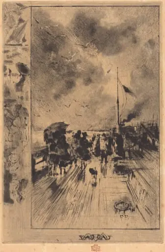 Une Jetée en Angleterre (A Pier in England), by Félix-Hilaire Buhot