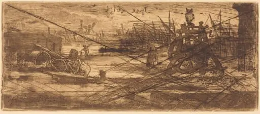 Une Vieux Chantier à Rochester, by Félix-Hilaire Buhot