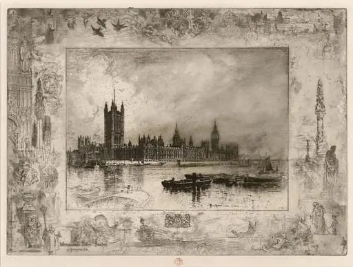 Westminster Palace, by Félix-Hilaire Buhot