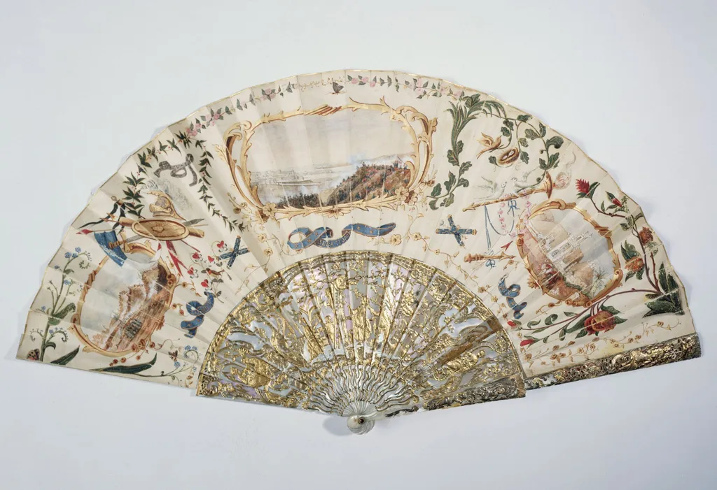 Eventail de mariage de la Maréchale Pélissier, by Félix Pierre Victor Alexandre, unspecified, 1858