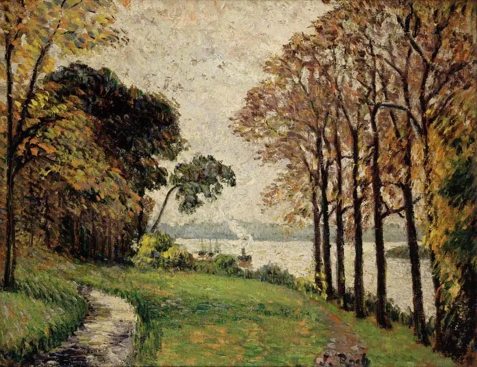 View at Hemiksem, by Félix Pissarro