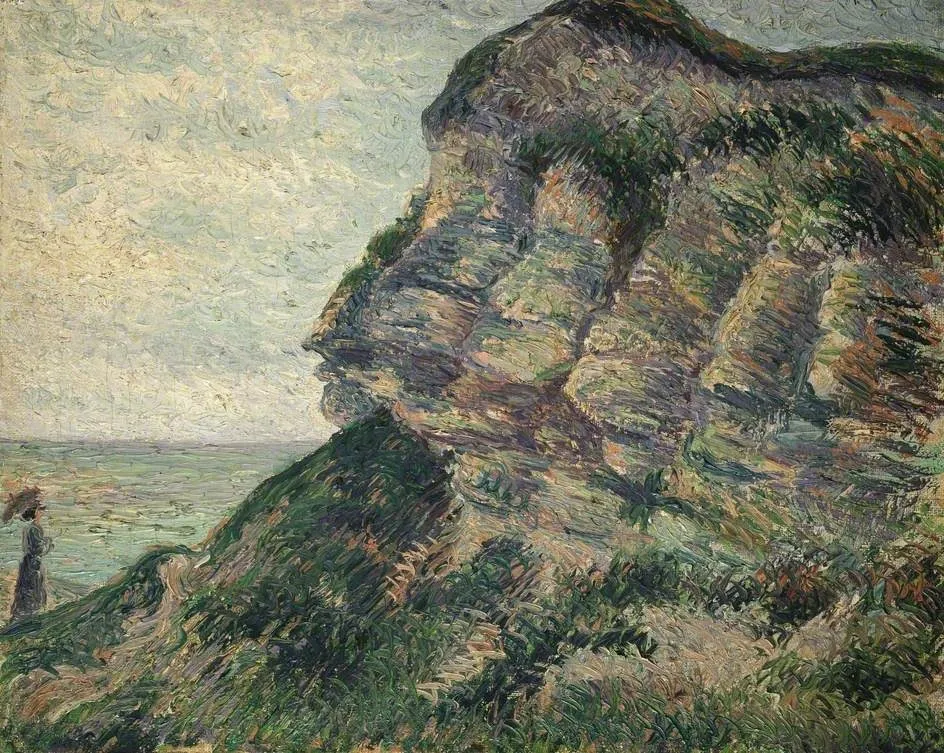 Woman walking on a Headland, by Félix Pissarro, oil