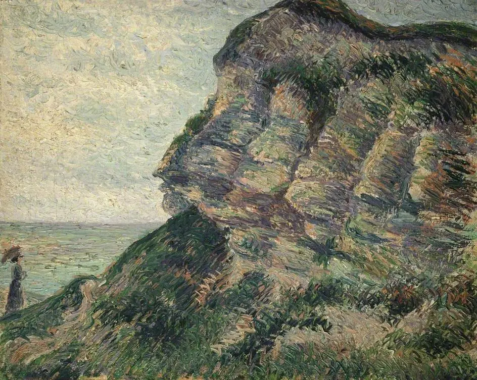 Woman walking on a Headland, by Félix Pissarro