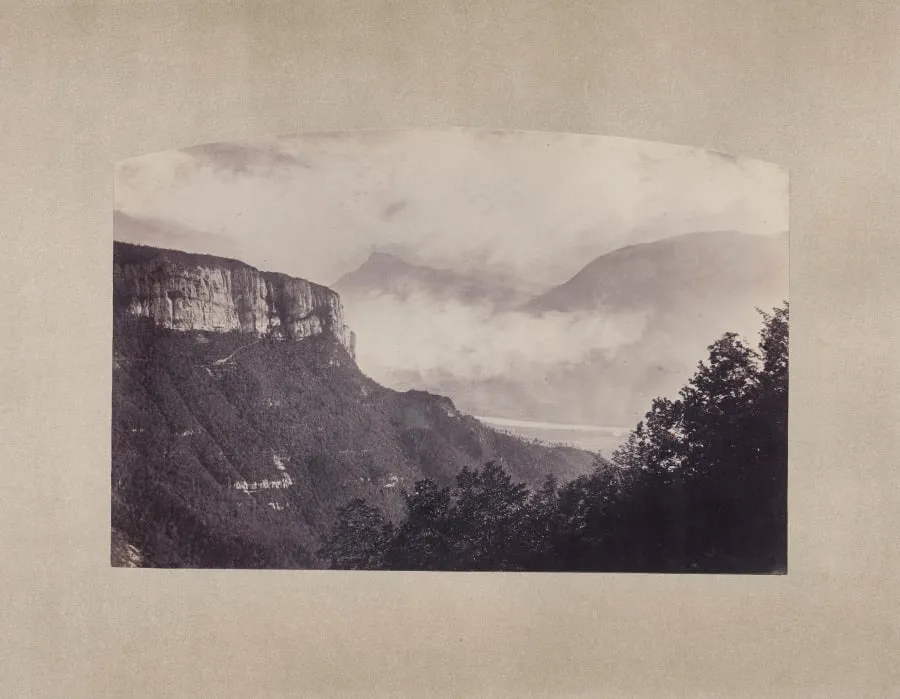Vue prise du Couvent des Dominicains, Chalais (Isère), France, by Félix Thiollier, 1865