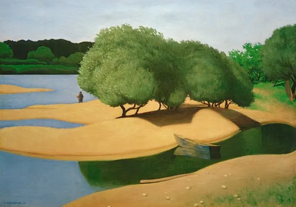 Bancs de sable sur la Loire, by Félix Vallotton, oil, 1923