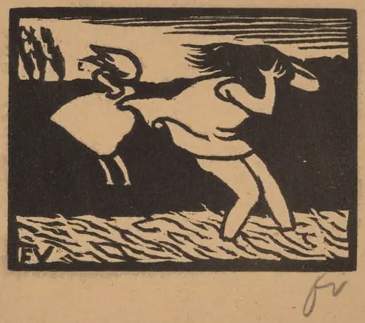 Bathers Caught in a Storm (Les baigneuses surprises par l'orage), by Félix Vallotton