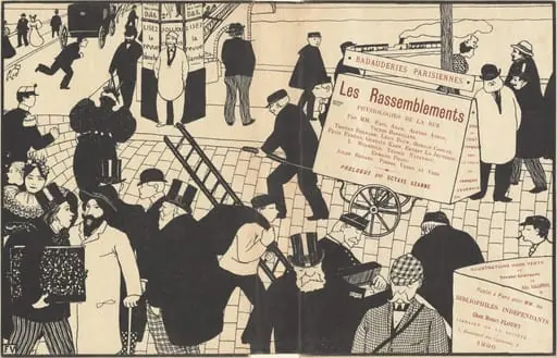 Book jacket for "Les Rassemblements", by Félix Vallotton