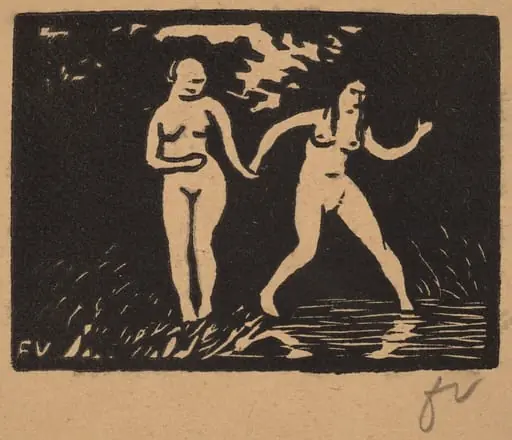 Entering the Water (L'entrée dans l'eau), by Félix Vallotton