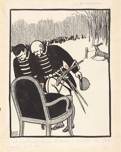 Grands Chasseurs--Le Cerf est prêt, by Félix Vallotton
